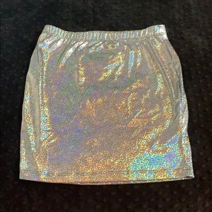 Metallic glitter skirt